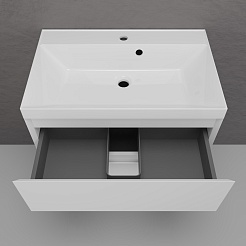 Style Line Тумба под раковину Манхэттен 70 Plus подвесная эмаль белая матовая – фотография-4